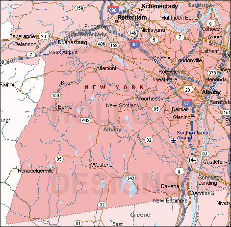 Albany County New York map