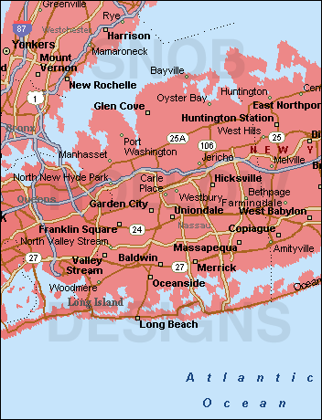 Nassau County New York Color Map