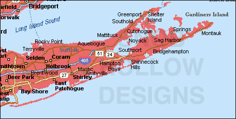 Suffolk County New York Color Map