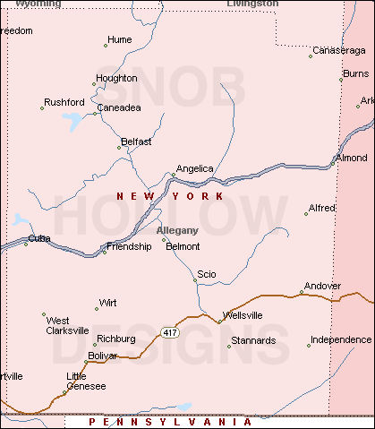 Allegany County New York map