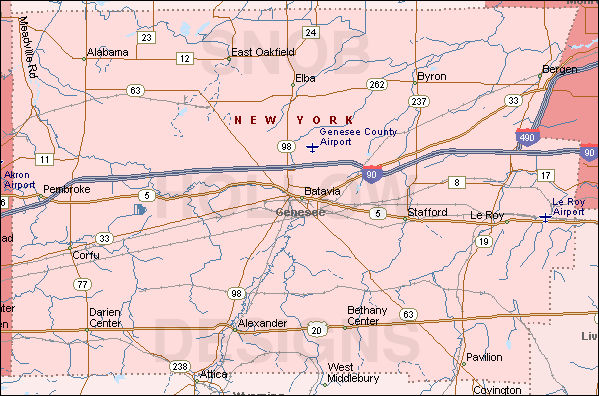 Genesee County New York map