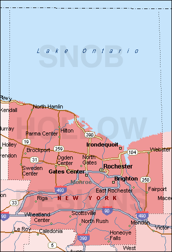 Monroe County New York map
